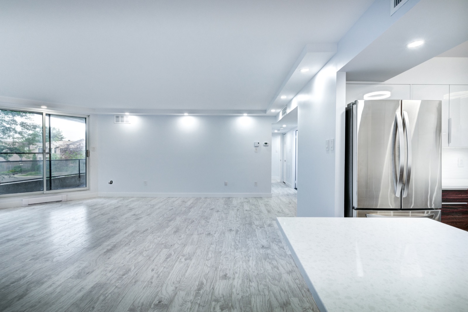 Freshly renovated, empty rental apartment ready for move-in