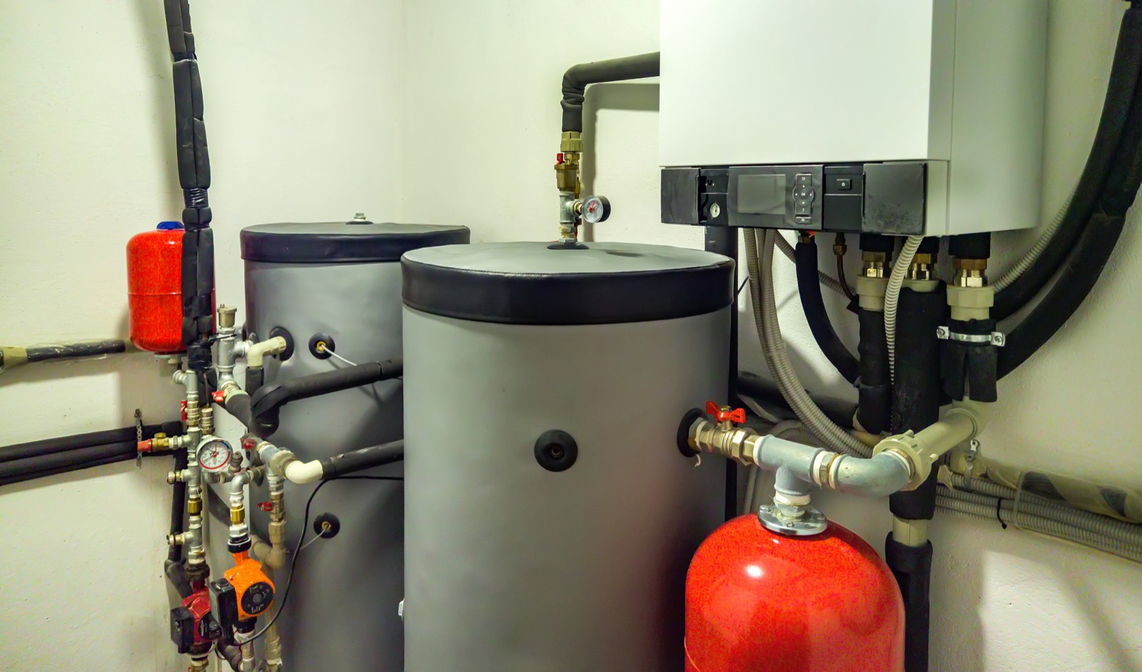 Water heater components and shut-off valves inspected in an Argyle home